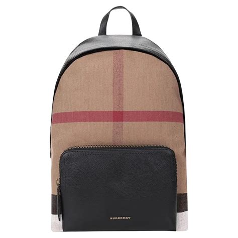 the medium backpack in canvas check and leather burberry|burberry handbags sale.